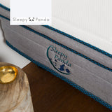 NNEDSZ  Panda Mattress 5 Zone Pocket Spring EuroTop Medium Firm 30cm Thickness - Double - White  Grey  Blue