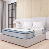 NNEDSZ  Panda Mattress 5 Zone Pocket Spring EuroTop Medium Firm 30cm Thickness - King - White  Grey  Blue