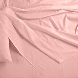 NNEDSZ Comfort Bamboo Blended Sheet & Pillowcases Set 1000TC Ultra Soft Bedding King Blush