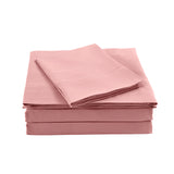 NNEDSZ Comfort Bamboo Blended Sheet & Pillowcases Set 1000TC Ultra Soft Bedding King Blush