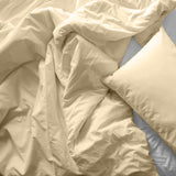 NNEDSZ Comfort Bamboo Blended Quilt Cover Set 1000TC Ultra Soft Luxury Bedding Double Ivory