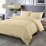 NNEDSZ Comfort Bamboo Blended Quilt Cover Set 1000TC Ultra Soft Luxury Bedding Double Ivory