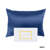 NNEDSZ Comfort Pure Silk Pillow Case 100% Mulberry Silk Hypoallergenic Pillowcase 51 x 76 cm Navy
