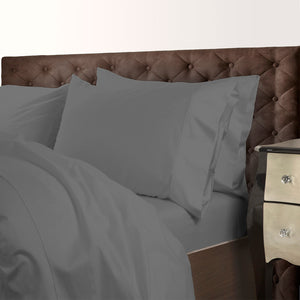 NNEDSZ Comfort 1000 Thread Count Cotton Blend Quilt Cover Set Premium Hotel Grade King Charcoal