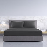 NNEDSZ Comfort 1000TC Hotel Grade Bamboo Cotton Sheets Pillowcases Set Ultrasoft Queen Pewter