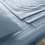 NNEDSZ Comfort 1000TC Hotel Grade Bamboo Cotton Sheets Pillowcases Set Ultrasoft King Blue Fog