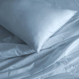 NNEDSZ Comfort 1000TC Hotel Grade Bamboo Cotton Sheets Pillowcases Set Ultrasoft King Blue Fog