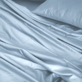 NNEDSZ Comfort 1000TC Hotel Grade Bamboo Cotton Sheets Pillowcases Set Ultrasoft King Blue Fog