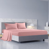 NNEDSZ Comfort 1000TC Hotel Grade Bamboo Cotton Sheets Pillowcases Set Ultrasoft King Blush