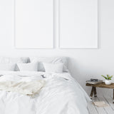 NNEDSZ 1000 Thread Count Hotel Grade Bamboo Cotton Quilt Cover Pillowcases Set Queen White