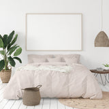 NNEDSZ 1000 Thread Count Hotel Grade Bamboo Cotton Quilt Cover Pillowcases Set Queen Blush