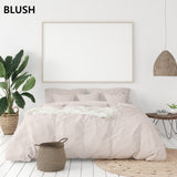 NNEDSZ 1000 Thread Count Hotel Grade Bamboo Cotton Quilt Cover Pillowcases Set Queen Blush