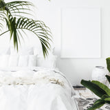 NNEDSZ 1000 Thread Count Hotel Grade Bamboo Cotton Quilt Cover Pillowcases Set King White