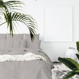 NNEDSZ 1000 Thread Count Hotel Grade Bamboo Cotton Quilt Cover Pillowcases Set King Dove