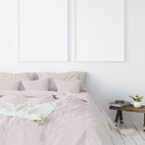NNEDSZ 1000 Thread Count Hotel Grade Bamboo Cotton Quilt Cover Pillowcases Set King Blush