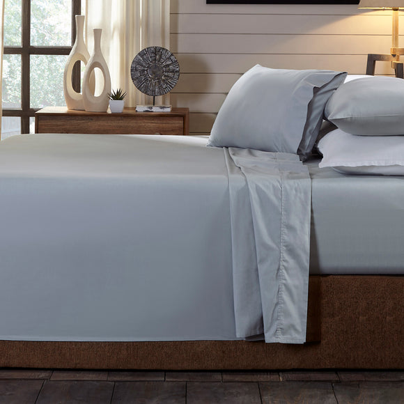 NNEDSZ Comfort 250TC Organic 100% Cotton Sheet Set 4 Piece Luxury Hotel Style Double Graphite