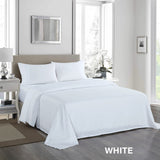 NNEDSZ Comfort 1200 Thread Count Sheet Set 4 Piece Ultra Soft Satin Weave Finish Double White