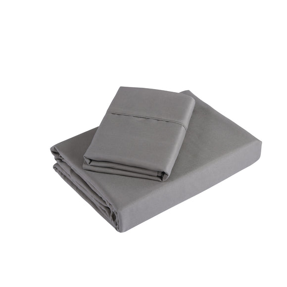 NNEDSZ  Comfort 1200 Thread Count Sheet Set 4 Piece Ultra Soft Satin Weave Finish - Queen - Charcoal
