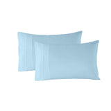 NNEDSZ Comfort 1200 Thread Count Sheet Set 4 Piece Ultra Soft Satin Weave Finish Queen Sky Blue