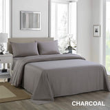 NNEDSZ Comfort 1200 Thread Count Sheet Set 4 Piece Ultra Soft Satin Weave Finish King Charcoal