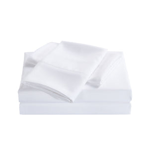 NNEDSZ  Comfort 2000 Thread Count Bamboo Cooling Sheet Set Ultra Soft Bedding - Queen - White