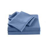 NNEDSZ  Comfort 2000 Thread Count Bamboo Cooling Sheet Set Ultra Soft Bedding - Queen - Denim
