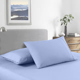NNEDSZ Comfort 2000 Thread Count Bamboo Cooling Sheet Set Ultra Soft Bedding Queen Light Blue