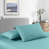 NNEDSZ Comfort 2000 Thread Count Bamboo Cooling Sheet Set Ultra Soft Bedding King Aqua