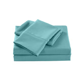 NNEDSZ Comfort 2000 Thread Count Bamboo Cooling Sheet Set Ultra Soft Bedding King Aqua
