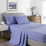 NNEDSZ Comfort 2000 Thread Count Bamboo Cooling Sheet Set Ultra Soft Bedding King Mid Blue