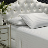 NNEDSZ Comfort 1200TC Sheet Set Damask Cotton Blend Ultra Soft Sateen Bedding Queen White