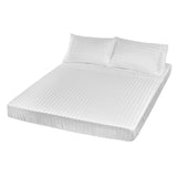 NNEDSZ Comfort 1200TC Sheet Set Damask Cotton Blend Ultra Soft Sateen Bedding Queen White