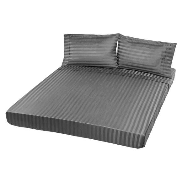 NNEDSZ  Comfort 1200TC Sheet Set Damask Cotton Blend Ultra Soft Sateen Bedding - Queen - Charcoal Grey