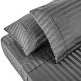 NNEDSZ  Comfort 1200TC Sheet Set Damask Cotton Blend Ultra Soft Sateen Bedding - Queen - Charcoal Grey
