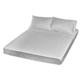 NNEDSZ Comfort 1200TC Sheet Set Damask Cotton Blend Ultra Soft Sateen Bedding Queen Silver