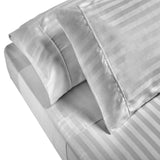 NNEDSZ Comfort 1200TC Sheet Set Damask Cotton Blend Ultra Soft Sateen Bedding Queen Silver