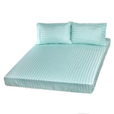NNEDSZ  Comfort 1200TC Soft Sateen Damask Stripe Cotton Blend Sheet Pillowcase Set