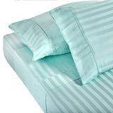 NNEDSZ  Comfort 1200TC Soft Sateen Damask Stripe Cotton Blend Sheet Pillowcase Set
