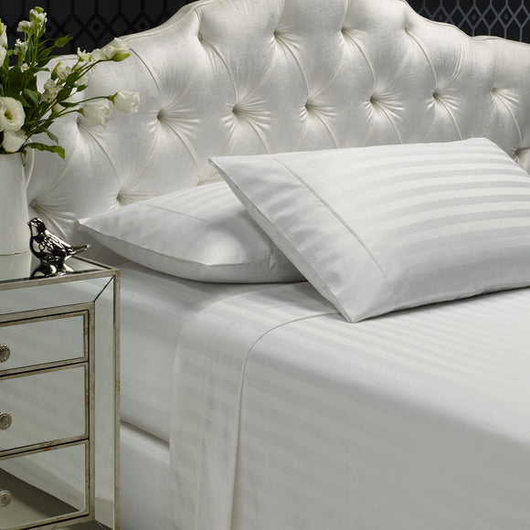 NNEDSZ Comfort 1200TC Sheet Set Damask Cotton Blend Ultra Soft Sateen Bedding King White