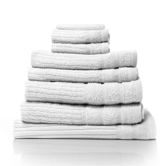 NNEDSZ Comfort Eden Egyptian Cotton 600GSM 8 Piece Luxury Bath Towels Set 8 Piece White