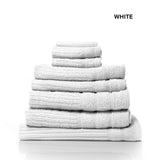 NNEDSZ Comfort Eden Egyptian Cotton 600GSM 8 Piece Luxury Bath Towels Set 8 Piece White