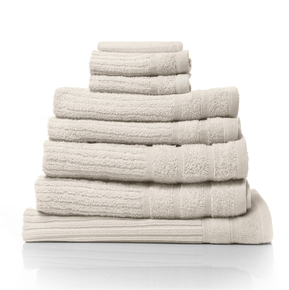 NNEDSZ Comfort Eden Egyptian Cotton 600GSM 8 Piece Luxury Bath Towels Set 8 Piece Beige