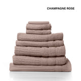 NNEDSZ Comfort Eden Egyptian Cotton 600GSM 8 Piece Luxury Bath Towels Set 8 Piece Rose