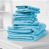 NNEDSZ Comfort Eden Egyptian Cotton 600GSM 8 Piece Luxury Bath Towels Set 8 Piece Aqua