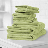 NNEDSZ Comfort Eden Egyptian Cotton 600GSM 8 Piece Luxury Bath Towels Set 8 Piece Spearmint