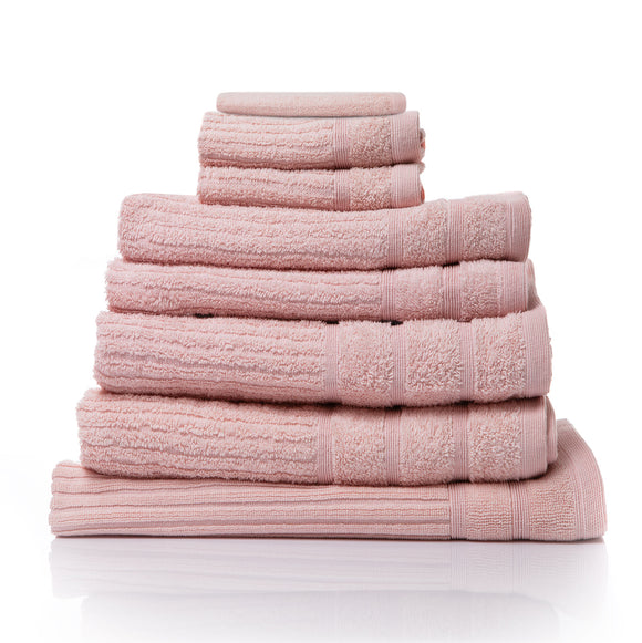 NNEDSZ Comfort Eden Egyptian Cotton 600GSM 8 Piece Luxury Bath Towels Set 8 Piece Blush