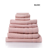 NNEDSZ Comfort Eden Egyptian Cotton 600GSM 8 Piece Luxury Bath Towels Set 8 Piece Blush