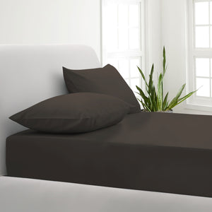 NNEDSZ Avenue 1000TC Cotton Blend Sheet & Pillowcases Set Hotel Quality Bedding Single Charcoal