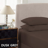 NNEDSZ Comfort 1500 Thread Count Cotton Rich Sheet Set 3 Piece Ultra Soft Bedding Double Dusk Grey