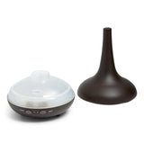 NNEDSZ Oil Diffuser Ultrasonic Humidifier Aromatherapy LED Light 200ML 3 Oils 15 x 15 x 20cm Dark Wood Grain